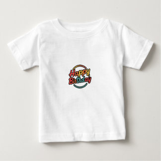 Camiseta Para Bebê feliz aniversário