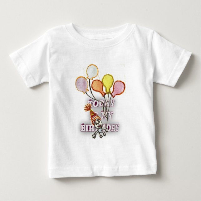 Camiseta Para Bebê Feliz Aniversário, Irmão. (Frente)