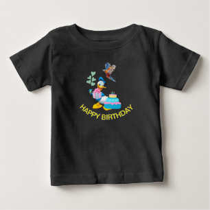 Camiseta Para Bebê "Feliz Aniversário para Bebês - Soft Fine Jersey