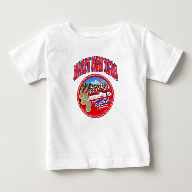 Camiseta Para Bebê Feliz ano novo (Frente)