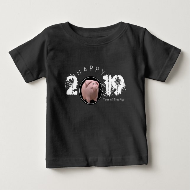 Camiseta Para Bebê Feliz Ano PI 2019 Tee Bebê 3D Original (Frente)