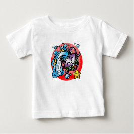 Camiseta Para Bebê Feliz Aquarius Purple Cartoon Vase derramando água