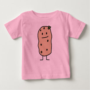 Camiseta Para Bebê Feliz Batata Sorridente