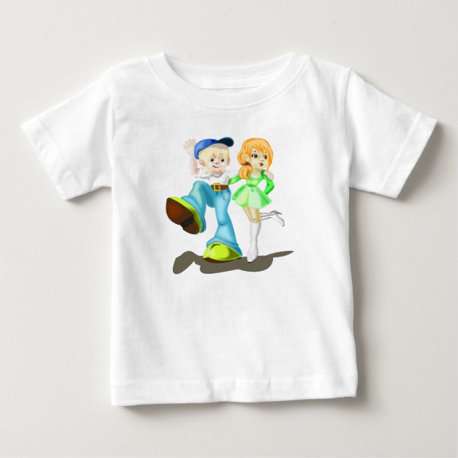 Camiseta Para Bebê Feliz Camiseta de Bebê (Frente)