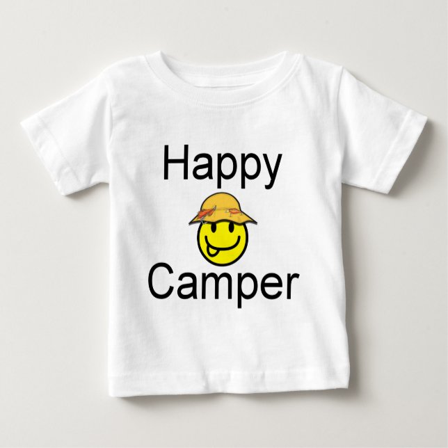 Camiseta Para Bebê Feliz Camper (Frente)