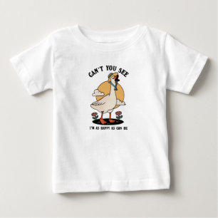Camiseta Para Bebê Feliz Como Pode Ser Gado Feliz
