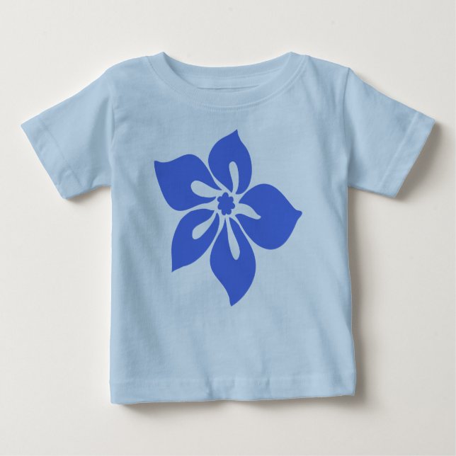 Camiseta Para Bebê Feliz Criança Hibiscus Creeper (Frente)