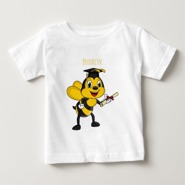 Camiseta Para Bebê Feliz desenho animado (Frente)