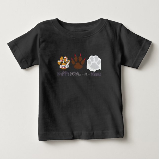 Camiseta Para Bebê Feliz Dia das Bruxas (Frente)