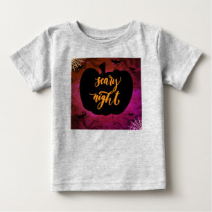 Camiseta Para Bebê Feliz Dia das Bruxas da Noite Assustadora