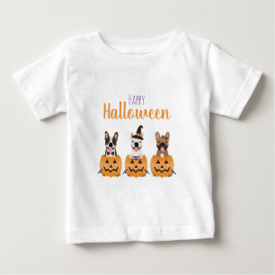 Camiseta Para Bebê Feliz Dia das Bruxas Francesas
