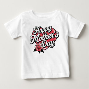 Camiseta Para Bebê Feliz Dia das Mães