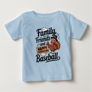 Camiseta Para Bebê Feliz Dia de Ação de Graças Folhas de outono