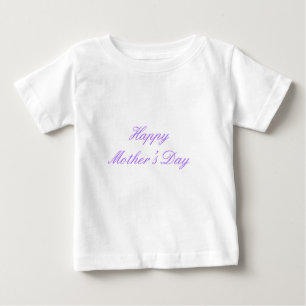 Camiseta Para Bebê Feliz Dia de as mães Roxo O MUSEU Zazzle Dons