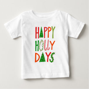 Camiseta Para Bebê FELIZ DIA DE FÉ FELIZ Natal