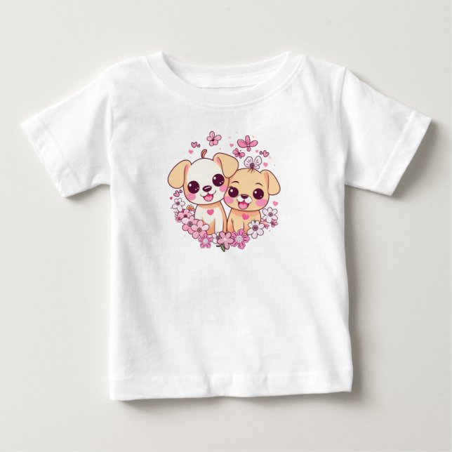Camiseta Para Bebê Feliz dia de os namorados! (Frente)
