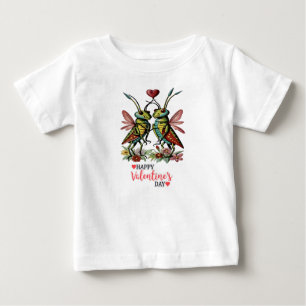 Camiseta Para Bebê Feliz dia de os namorados
