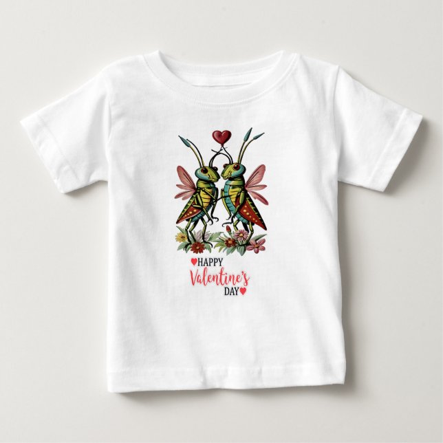 Camiseta Para Bebê Feliz dia de os namorados (Frente)