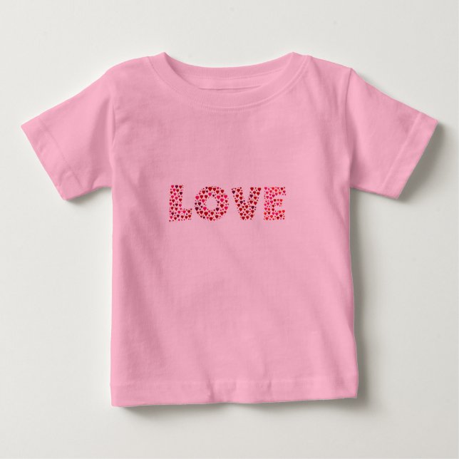 Camiseta Para Bebê Feliz dia de os namorados Love (Frente)