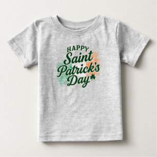 Camiseta Para Bebê Feliz dia de São Patrício vintage