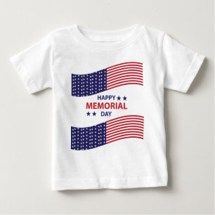 Camiseta Para Bebê Feliz Dia do Memorial