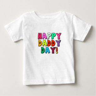 Camiseta Para Bebê Feliz Dia do Pai, Engraçado, citação com tipografi