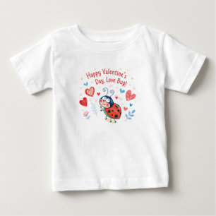 Camiseta Para Bebê Feliz Dia dos Namorados, Love Bug!