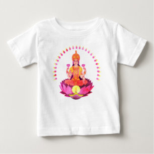 Camiseta Para Bebê Feliz Diwali - Deepalavi Lakshmi Deusa 1