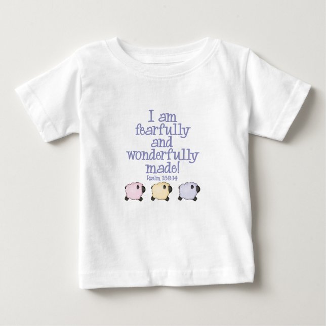 Camiseta Para Bebê Feliz e Maravilhosamente Feita - Azul (Frente)