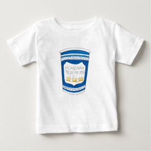 Camiseta Para Bebê Feliz em servir-lhe a Taça NYC do Café Grego Azul