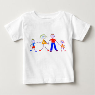 Camiseta Para Bebê Feliz, Família, Cartoon