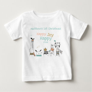 Camiseta Para Bebê Feliz Feliz Feliz Feliz Joia de 1rua de Bebê