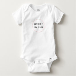 Camiseta Para Bebê Feliz Horário das 3h às 5h Engraçado