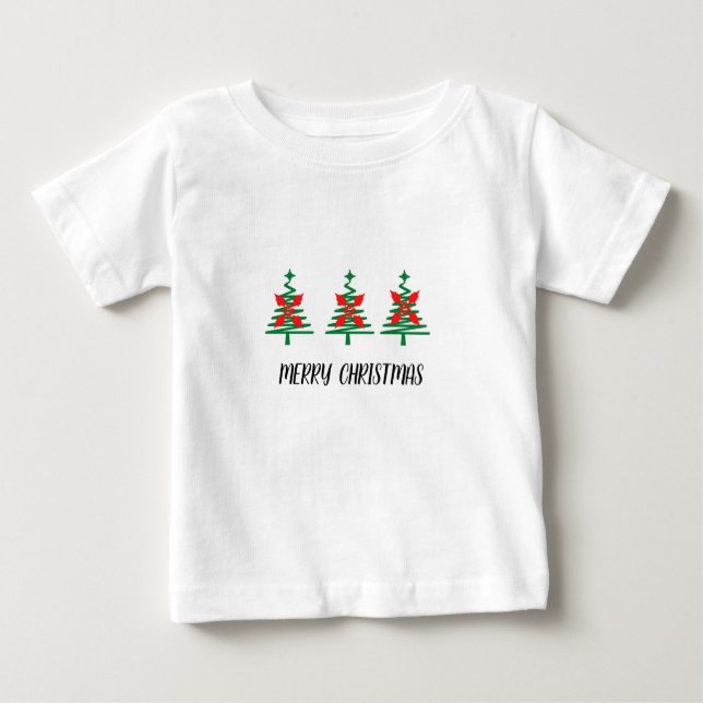 Camiseta Para Bebê Feliz Natal (Frente)