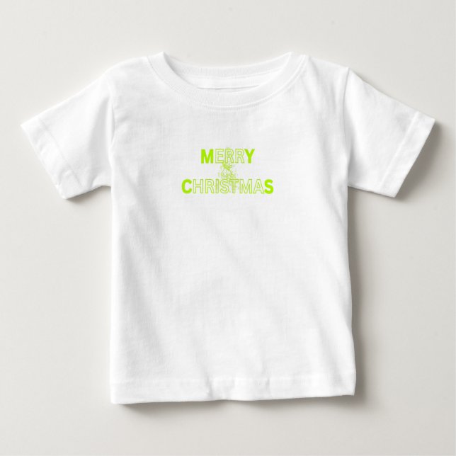 Camiseta Para Bebê Feliz Natal (Frente)