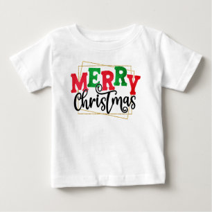 Camiseta Para Bebê Feliz Natal