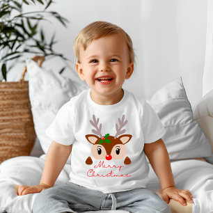 Camiseta Para Bebê Feliz Natal