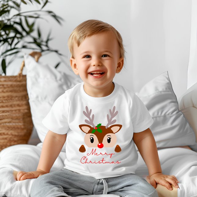 Camiseta Para Bebê Feliz Natal  (Criador carregado)