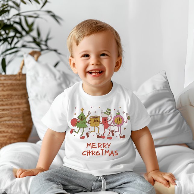 Camiseta Para Bebê Feliz Natal (Criador carregado)