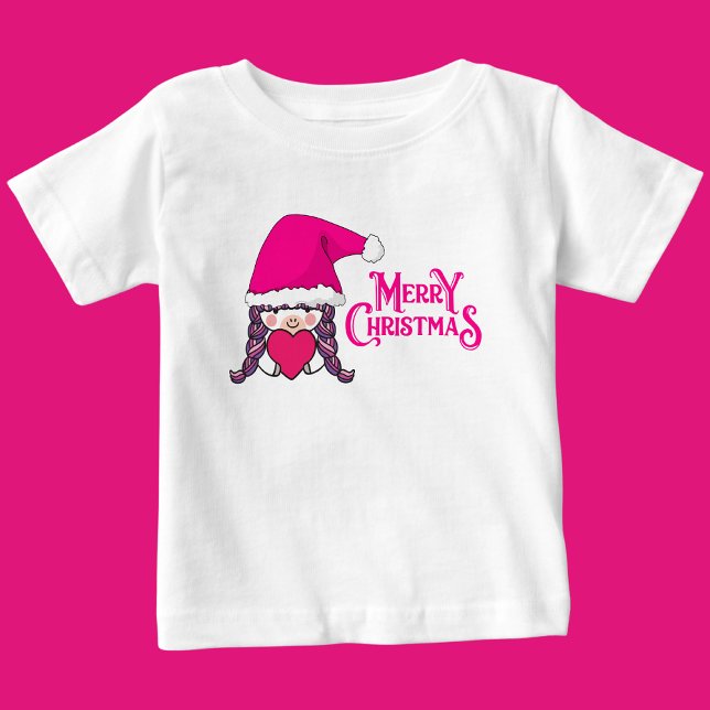 Camiseta Para Bebê Feliz Natal (Criador carregado)