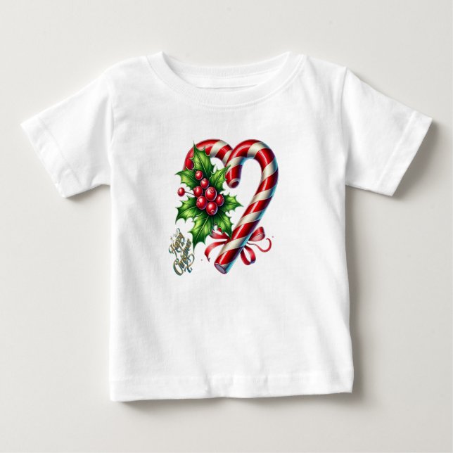 Camiseta Para Bebê Feliz Natal (Frente)