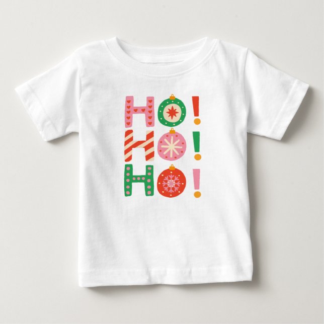 Camiseta Para Bebê Feliz Natal  (Frente)