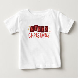 Camiseta Para Bebê Feliz Natal Bebê/Bebê
