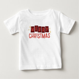Camiseta Para Bebê Feliz Natal Bebê/Bebê