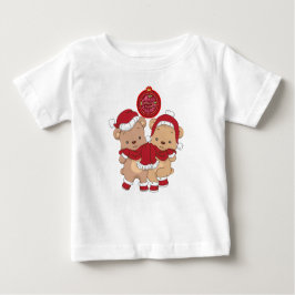 Camiseta Para Bebê : Feliz Natal Bebê Bela Jersey T-Shirt
