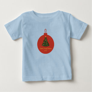 Camiseta Para Bebê Feliz Natal Clássico