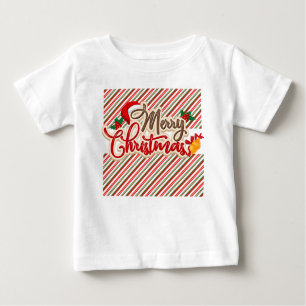 Camiseta Para Bebê Feliz Natal, Colorido, Natal de Natal