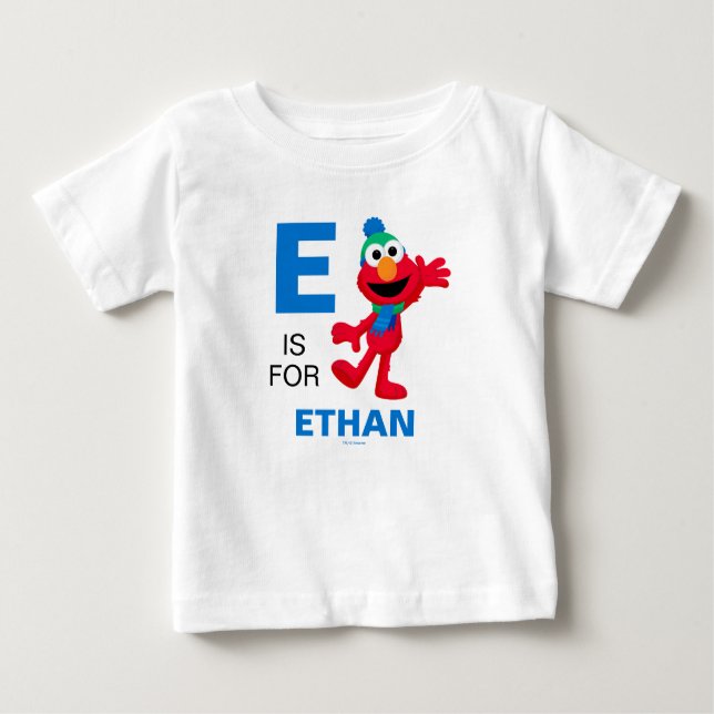 Camiseta Para Bebê Feliz Natal de Elmo (Frente)