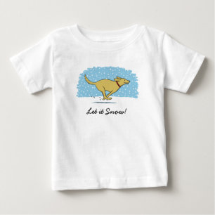 Camiseta Para Bebê Feliz Natal de Neve de Inverno do Cão - Deixe Neva