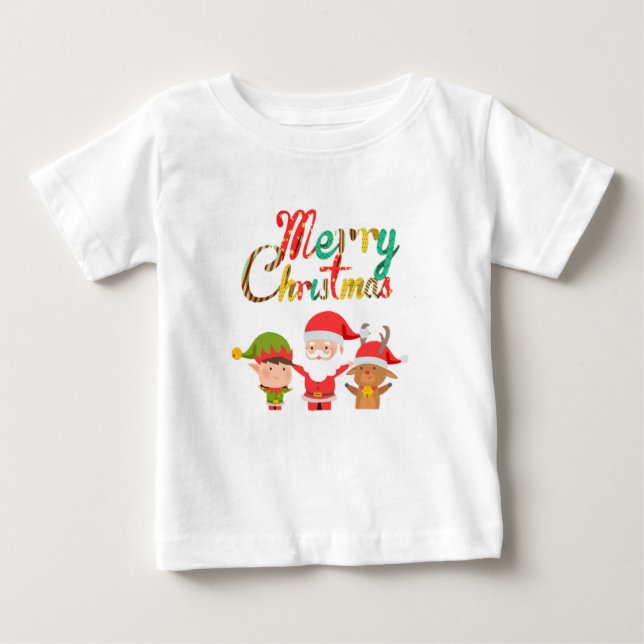 Camiseta Para Bebê Feliz Natal do Elf (Frente)